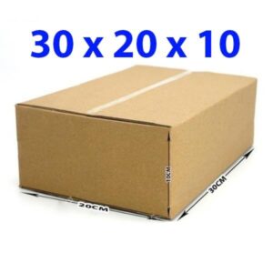 Hộp giấy carton 30x20x10 (3 lớp)_(SL:100 hộp) Giấy carton Thùng giấy carton chuyển nhà, đóng gói, giá sỉ