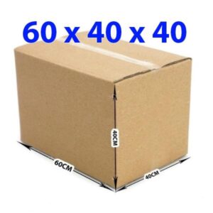 1 cái Thùng carton kích thước 60x40x40 (Giấy carton 5 lớp) Thùng carton 5 lớp Thùng giấy carton chuyển nhà, đóng gói, giá sỉ