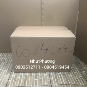 5 cái thùng giấy carton 60x40x40 cm – giấy carton 5 lớp Túi nilong Thùng giấy carton chuyển nhà, đóng gói, giá sỉ